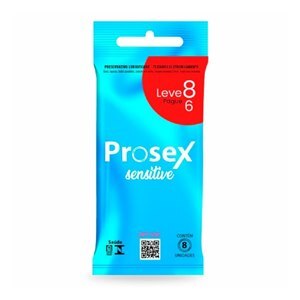 PRESERVATIVO PROSEX SENSITIVE LEVE 8 PAGUE 6