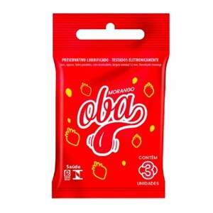 PRESERVATIVO OBA SABOR MORANGO 3 UNIDADES