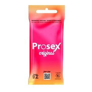 PRESERVATIVO PROSEX ORIGINAL LUBRIFICADO 6 UNIDADES