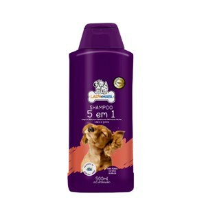 SHAMPOO E CONDICIONADOR 5 EM 1 LADY&MAYA 500ML PARA CÃES E GATOS