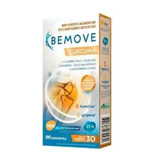 COLÁGENO TIPO II + ÁCIDO HIALURÔNICO + NEM + CURCUMINA - BEMOVE CURCUMA 30 COMPRIMIDOS