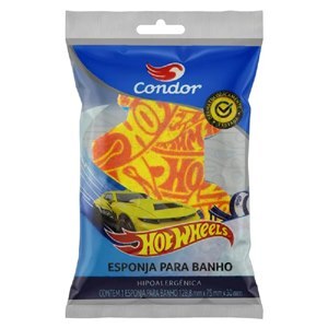 ESPONJA PARA BANHO INFANTIL CONDOR HOT WHEELS