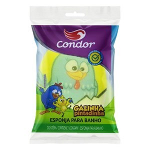 ESPONJA PARA BANHO INFANTIL CONDOR GALINHA PINTADINHA