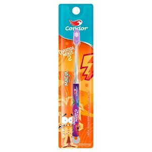 ESCOVA DENTAL MACIA INFANTIL CONDOR DIVERTIDA MENTE 2 CORES SORTIDAS