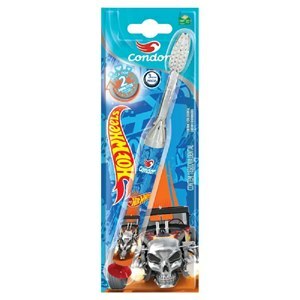 ESCOVA DENTAL INFANTIL MACIA CONDOR HOT WHEELS COM LUZ DE LED