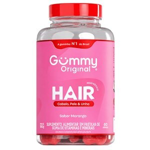 Gummy Hair Sabor Morango 60 Gomas