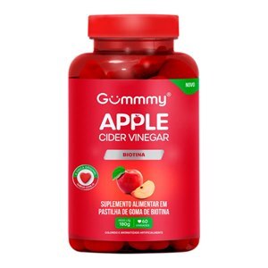 GUMMY APPLE CIDER VINEGAR BIOTINA SABOR CEREJA 60 GOMAS