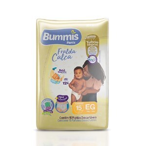 FRALDA CALÇA BUMMIS PANTS TUBOS JUMBINHO EG 15 UNIDADES
