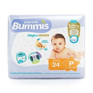 FRALDA BUMMIS PREMIUM TUBOS JUMBINHO P 24 UNIDADES