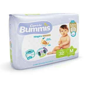 FRALDA BUMMIS PREMIUM TUBOS JUMBO M 32 UNIDADES