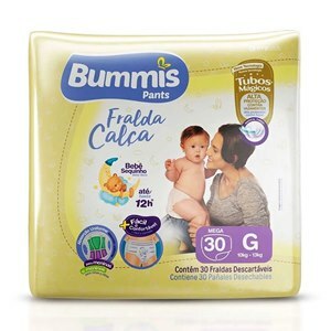 FRALDA CALÇA BUMMIS PANTS TUBOS MEGA G 30 UNIDADES