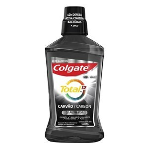 ENXAGUATÓRIO BUCAL COLGATE TOTAL 12 CARVÃO 500ML