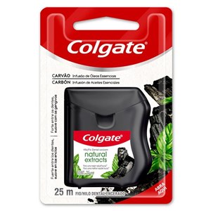 Fio Dental Colgate Natural Extracts Carvão 25 Metros