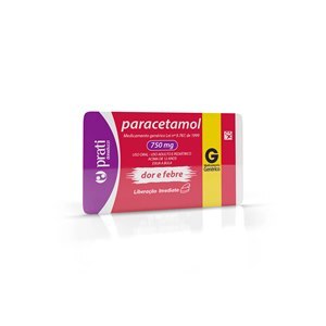 PARACETAMOL 750MG 10 COMPRIMIDOS - PRATI DONADUZZI - GENÉRICO