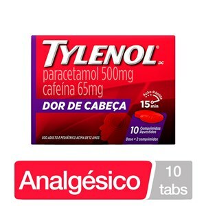 TYLENOL DOR DE CABEÇA 10 COMPRIMIDOS