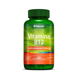 VITAMINA B12 500MG HERBAMED 60 CÁPSULAS