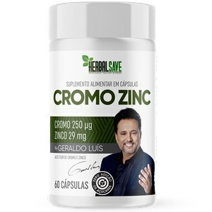 Cromo + Zinco By Geraldo Luís 60 Cápsulas Herbalsave
