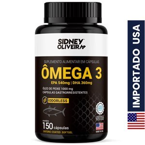 Ômega 3 1000 Mg Made In Usa Odorless 150 Cápsulas Sidney Oliveira 