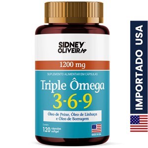 Triple Ômega 3-6-9 1200 Mg Made In Usa 120 Cápsulas Sidney Oliveira 