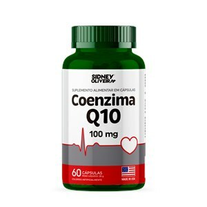 COENZIMA Q10 100MG MADE IN USA 60 CÁPSULAS SIDNEY OLIVEIRA 