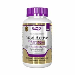 COLÁGENO TIPO II 40MG WOD ACTIVE NUTRITION 60 CÁPSULAS