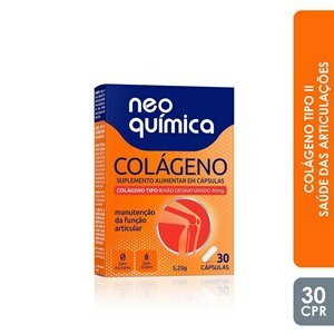 COLÁGENO TIPO IL 40MG NEO QUÍMICA 30 CÁPSULAS