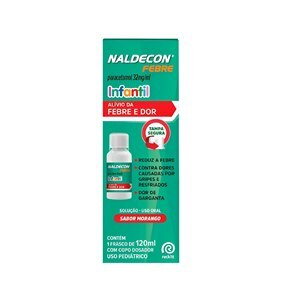 NALDECON FEBRE INFANTIL 32MG/ML MORANGO 120ML + COPO DOSADOR