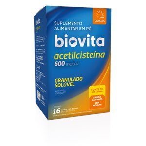 ACETILCISTEÍNA - BIOVITA 600MG ADULTO 16 ENVELOPES