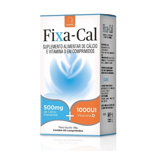Fixa-Cal 500Mg + Vitamina D 1000Ui 60 Comprimidos - Ultrafarma