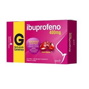 IBUPROFENO 400MG 8 CÁPSULAS MOLES - AIRELA - GENÉRICO