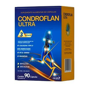 COLÁGENO TIPO II + MAGNÉSIO + VITAMINA D - CONDROFLAN ULTRA 90 CÁPSULAS