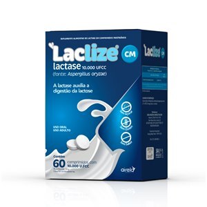 LACTASE - LACLIZE CM 10.000 FCC 60 COMPRIMIDOS MASTIGÁVEIS