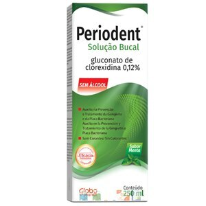 ENXAGUATÓRIO BUCAL PERIODENT SABOR MENTA SEM ÁLCOOL 250ML