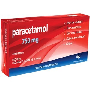 PARACETAMOL 750MG 20 COMPRIMIDOS - OSÓRIO MORAES - GENÉRICO