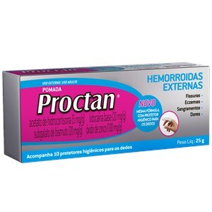 PROCTAN POMADA 25G + 10 PROTETORES HIGIÊNICOS PARA OS DEDOS 