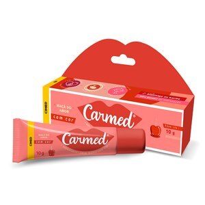 Hidratante Labial Carmed Maçã Do Amor Com Cor 10G