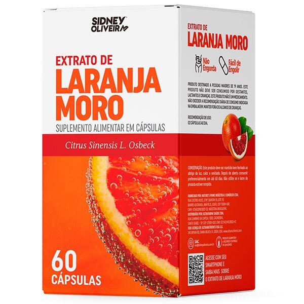 LARANJA MORO 60 CÁPSULAS SIDNEY OLIVEIRA - Ultrafarma