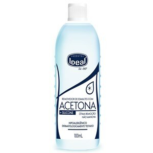 REMOVEDOR DE ESMALTE COM ACETONA + SILICONE IDEAL 100ML 