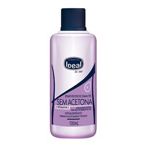 REMOVEDOR DE ESMALTE SEM ACETONA + VITAMINA E IDEAL 100ML