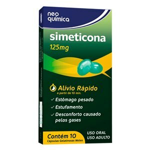 SIMETICONA 125MG 10 CÁPSULAS NEO QUÍMICA 