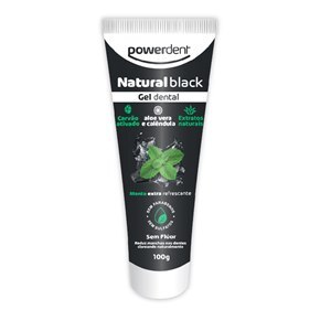 GEL DENTAL NATURAL BLACK POWERDENT 100G