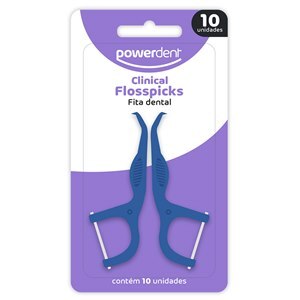 FIO DENTAL FLOSS PICKS POWERDENT 10 UNIDADES