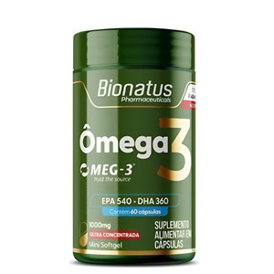 ÔMEGA 3 1000MG ULTRA BIONATUS 60 CÁPSULAS