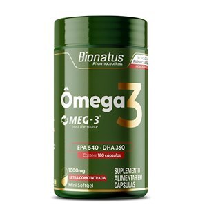 ÔMEGA 3 1000MG ULTRA BIONATUS 180 CÁPSULAS