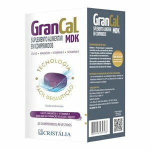 CÁLCIO + MAGNÉSIO + VITAMINA D + K - GRANCAL MDK 60 COMPRIMIDOS