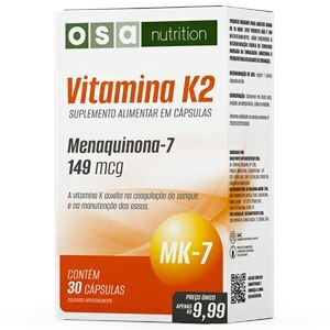 Vitamina K2 Menaquinona 149mcg 30 Cápsulas Osa Nutrition  