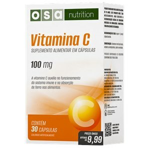 Vitamina C 1000mg 30 Cápsulas Osa Nutrition  
