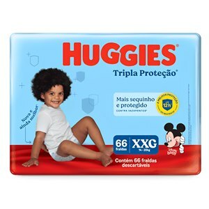 FRALDA HUGGIES TRIPLA PROTEÇÃO MEGUINHA XXG LEVE 26 PAGUE 24 UNIDADES