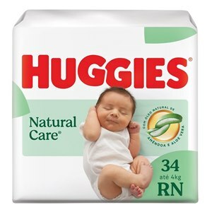 Fralda Huggies Natural Care Rn - 34 Unidades