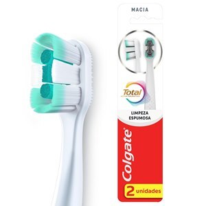 Escova Dental Colgate Total Active Limpeza Espumosa 2 Unidades